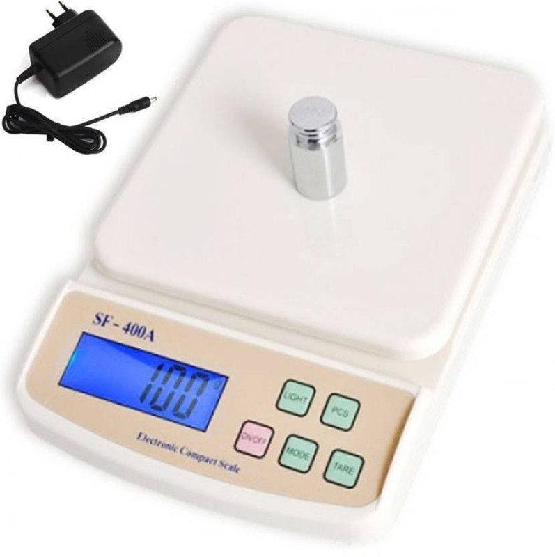 Zeom New digital electronic SF 400 A 10 kg with Adapter Weighing Scale (White) Weighing Scale(White)
