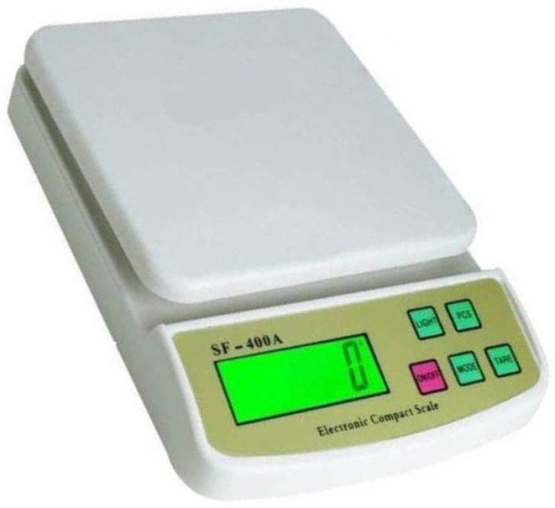 Zeom Multipurpose Electronic Digital SF-400A with Tare Function & LCD Backlight Display Weighing Scale  (White) Weighing Scale(White)