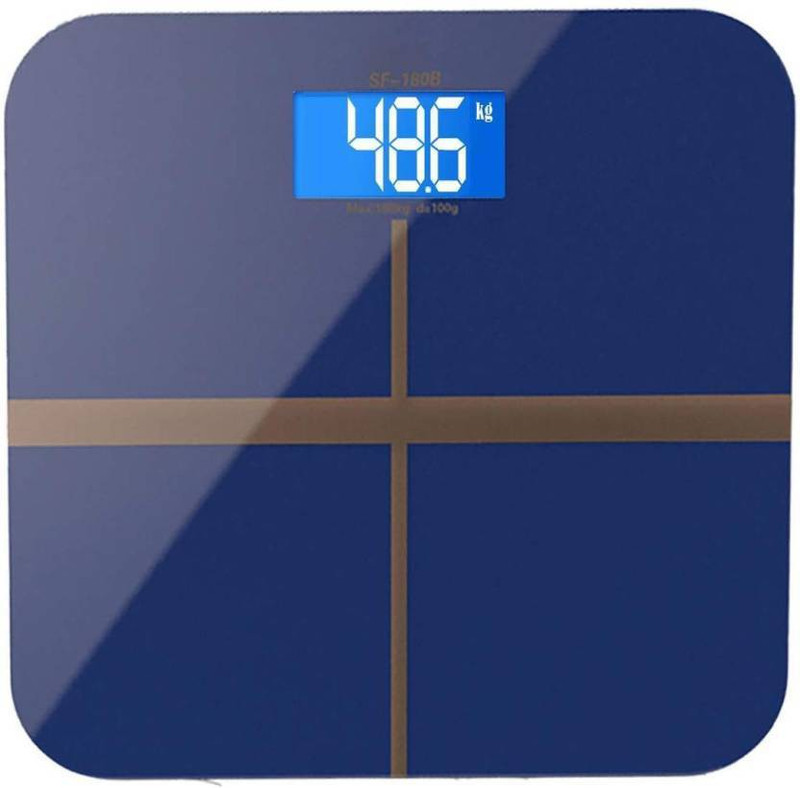 MCP SF 180 Personal Body Weight Machine Digital 8mm Toughened Glass WIth Backlit LCD Display Multi Color Weighing Scale Weighing Scale(Multicolor)