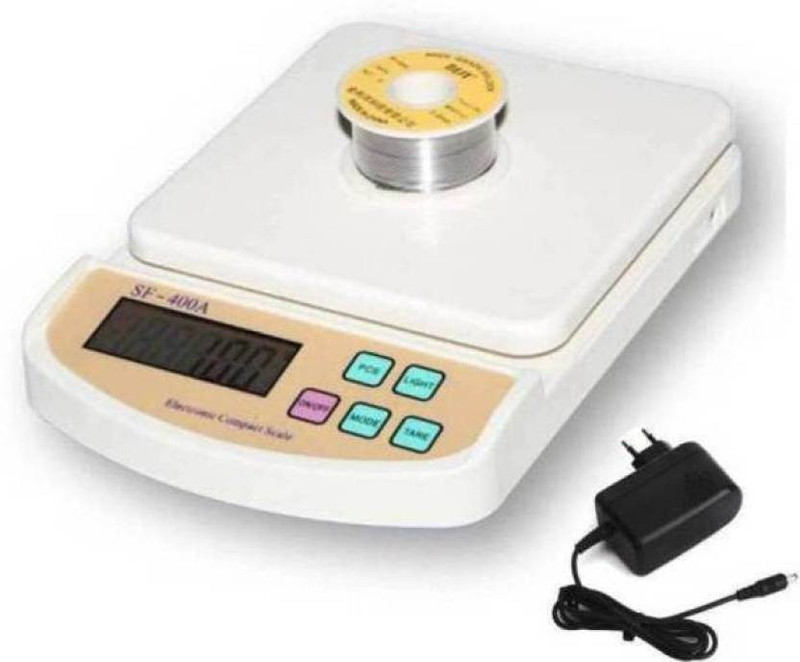 Zeom Advanced SF 400A with Adaptor 5 Kg Digital Household Use And Backlight Weighing Scale  (White) Weighing Scale(White)