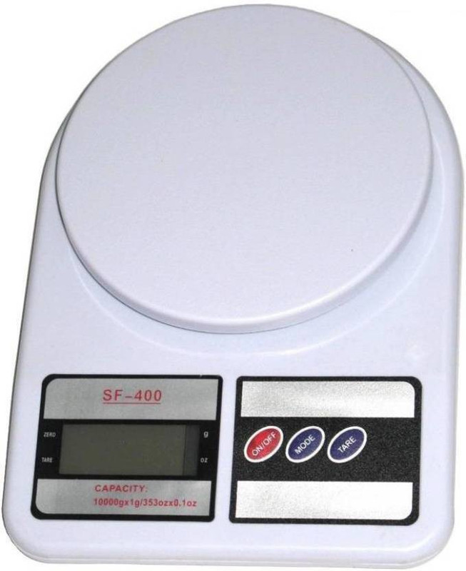 Zeom SF-400 Electronic Digital Kitchen 10 kg Weighing Scale  (White) Weighing Scale(White)