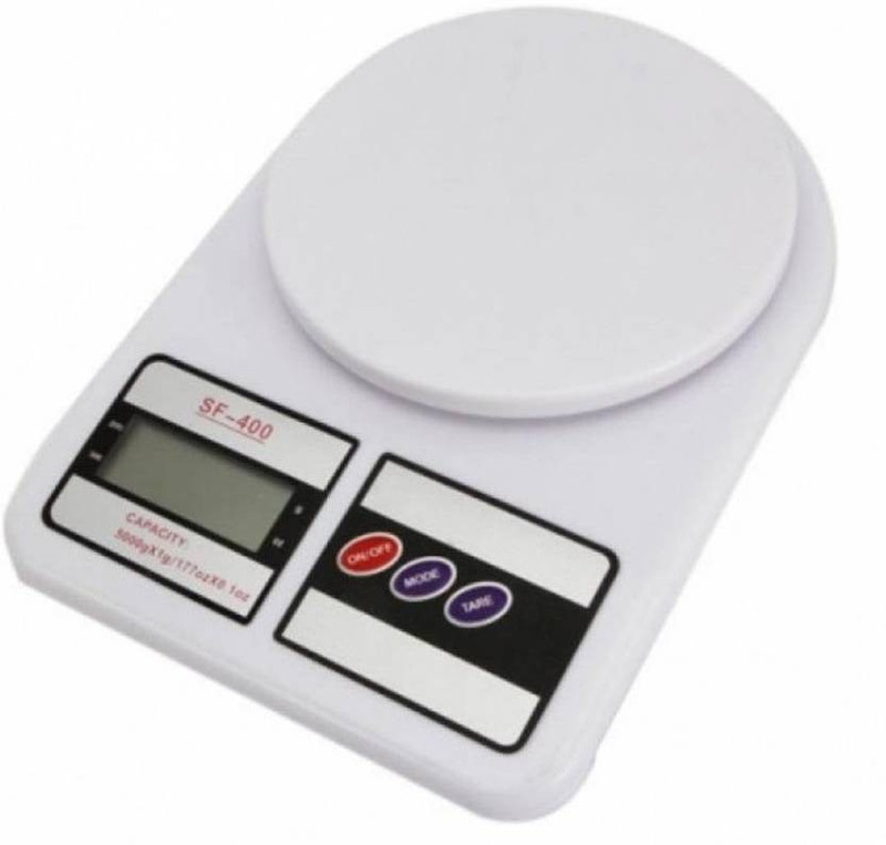 Zeom SF400 Digital Kitchen Weighing Scale 10kg x 1g with white backlight Weighing Scale  (White) Weighing Scale(White)