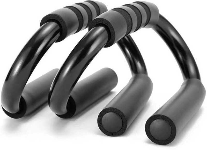 fitness guru Steel Exercise Muscle Push up Stands-Athletics Push-Up Bars with Foam Padded Grips Push-up Bar(Black)