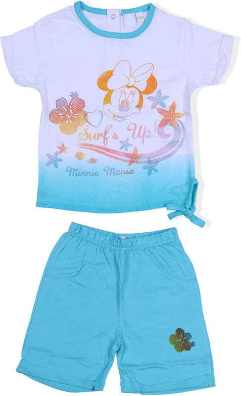 jsr Girls Casual T-shirt Shorts(Light Blue)