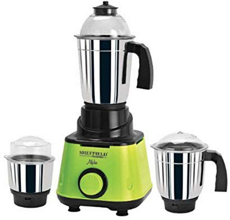 Sheffield Classic SH-1028-MixerGrinder Alpha 500 Mixer Grinder(Green, 3 Jars)