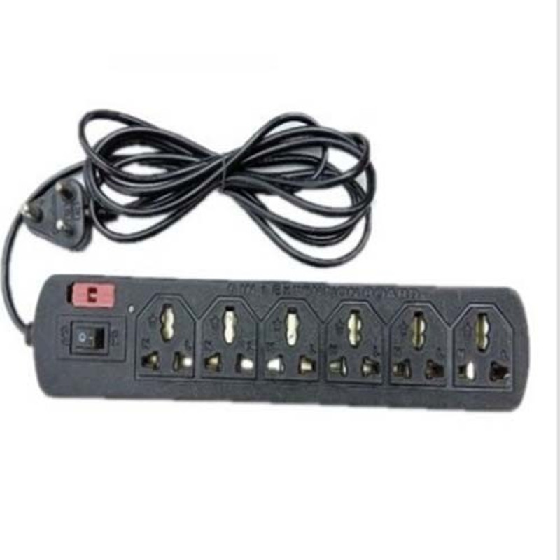 amaana power strip 6 Socket Surge Protector(Black)