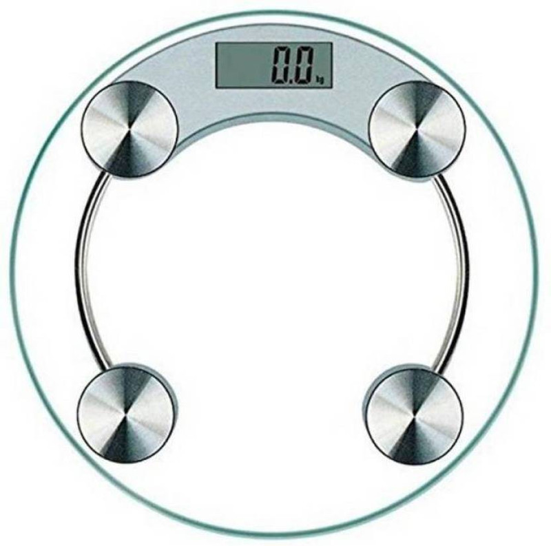 gadget Tree Personal Weight Machine 8mm Thick Round Transparent Glass (2003A2) Weighing Scale (transparent) Weighing Scale(TRANSPARENT)