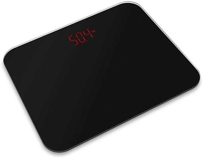 Rorian S-curve Personal Weight Machine For Body Weight With 6mm Thick Glass 180Kg Weighing Scale(Black)