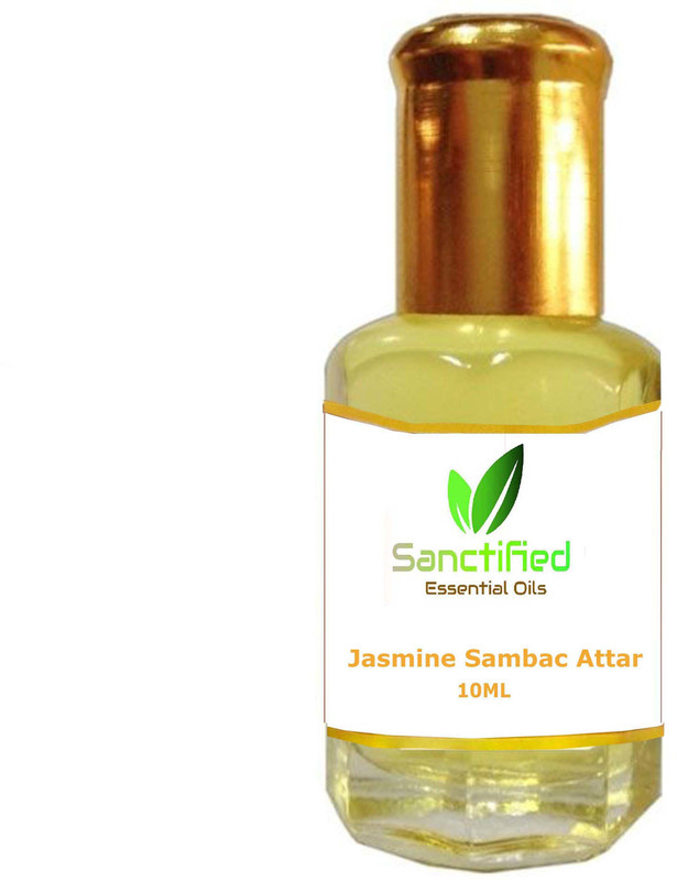 Sanctified Jasmine Sambac Attar Perfume 10ML 100% pure natural, Non alcoholic perfume for unisex Herbal Attar(Motia/Jasmin)