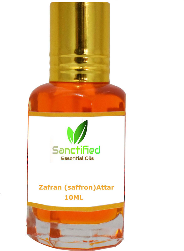 Sanctified Zafran (saffron) Attar Perfume 10ML 100% pure natural, Non alcoholic perfume for unisex Herbal Attar(Saffron)