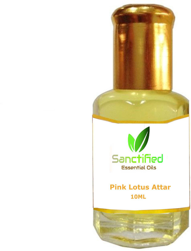 Sanctified Pink Lotus Attar Perfume 10ML 100% pure natural, Non alcoholic perfume for unisex Herbal Attar(Pink Lotus)