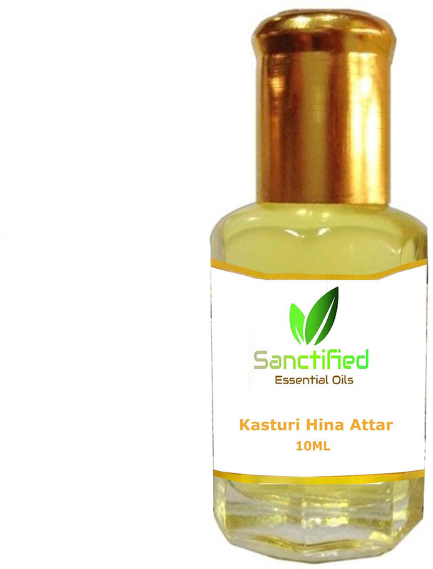 Sanctified Kasturi Hina Attar Perfume 10ML 100% pure natural, Non alcoholic perfume for unisex Herbal Attar(Spicy)