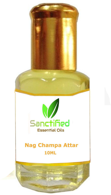 Sanctified Nag champa Attar Perfume 10ML 100% pure natural, Non alcoholic perfume for unisex Herbal Attar(Champa)