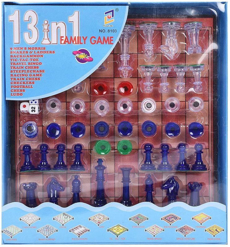 yatri 13 In 1 Family Game Including Magnetic Chess, Checkers, Men’s Morris, Snake’s & Ladder, Steeplechase, Travel Bingo, Football, Backgammon, Ludo, Tic-Tac-Toe, Racing Game & Space-Venture, Multi Board Game Toy Board Game