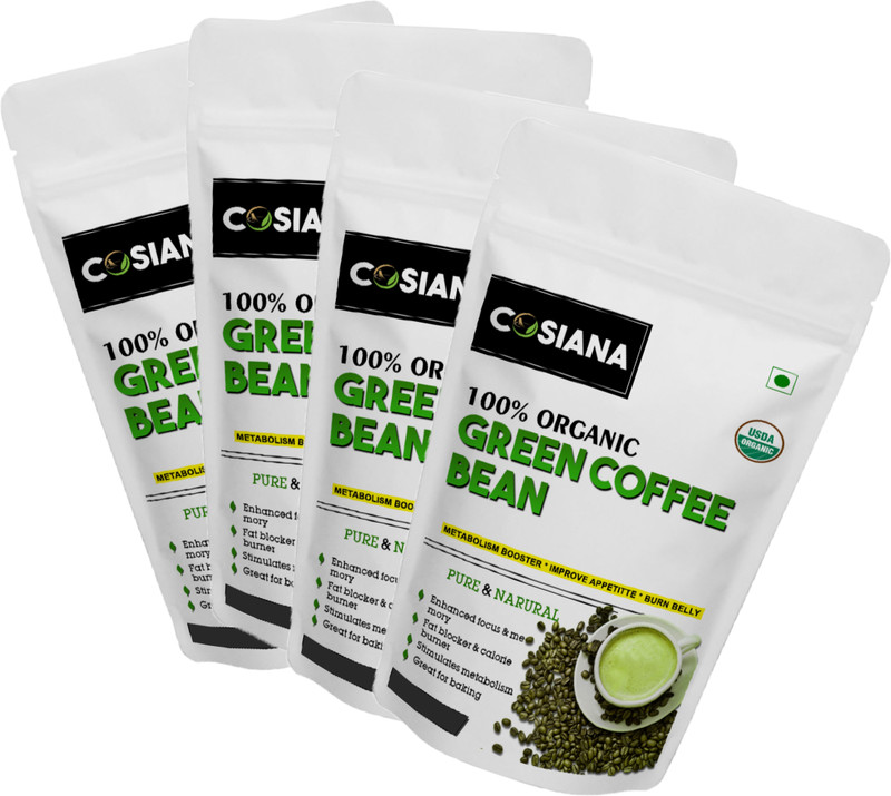 cosiana 100% Natural Green Coffee Beans For Weight Management - 250g (Pack of 4) Instant Coffee(4 x 62.5 g)