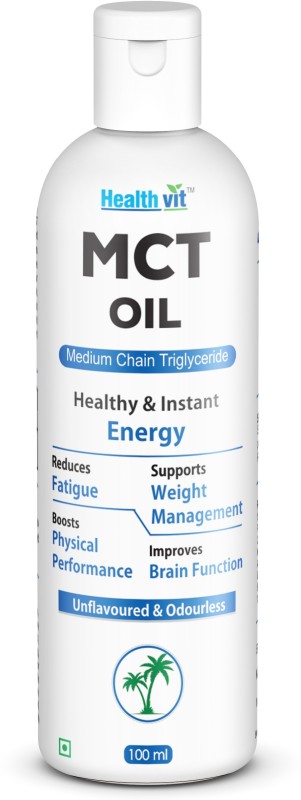 Vit MCT Oil from Coconut Oil – Unsweetened Keto Diet Sports, Non GMO, Gluten Free – 100ml Coconut Oil Plastic Bottle(100 ml)