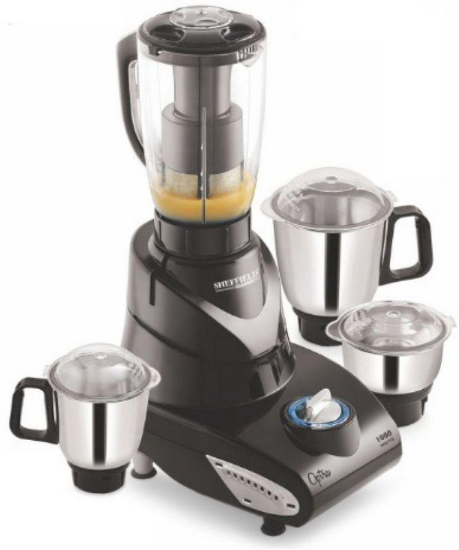 Sheffield Classic SH-1027-JuicerMixerGrinder 1000W 3 Speed 1000 Juicer Mixer Grinder(Black, 4 Jars)