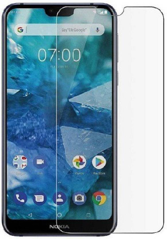 km ppower Tempered Glass Guard for nokia 7.1 plus (glass)(Pack of 1)