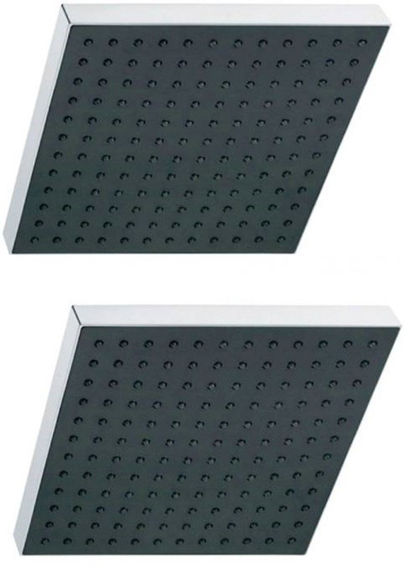 intenzo 8x8 Square Rain Shower Head without Arm -Pack of 2 Shower Head