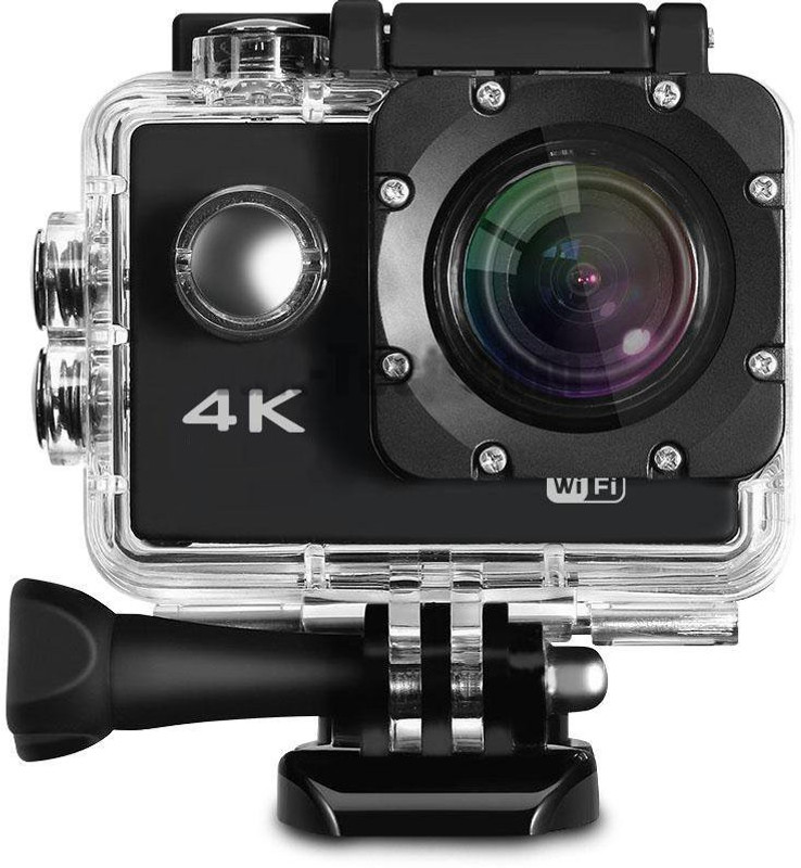 Roboster 4K Ultra HD Wide Angle Wifi Outdoor Under Water Waterproof Camera with 128 GB Micro SD Card Support Sports and Action Camera(Multicolor, 16 MP)
