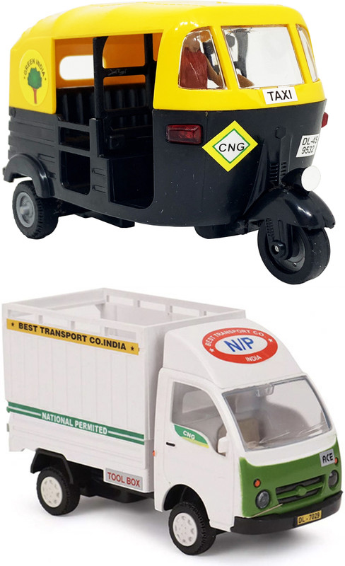 xunda Set 2 Ace fright Goods Auto & CNG Auto Pull back Toys(White, Black)