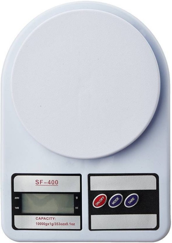 Zeom Electronic Digital 10 Kg Weight Scale Lcd Kitchen Weight Scale Machine Measure for measuring fruits,Spice,Food,Vegetable And More (Sf-400) Weighing Scale Weighing Scale(White)