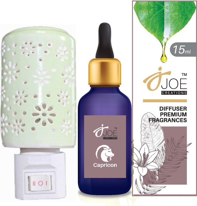joe creation Aroma Diffuser Oil for Zodiac Sign Capricon with Night Light Diffuser Set(15 ml)