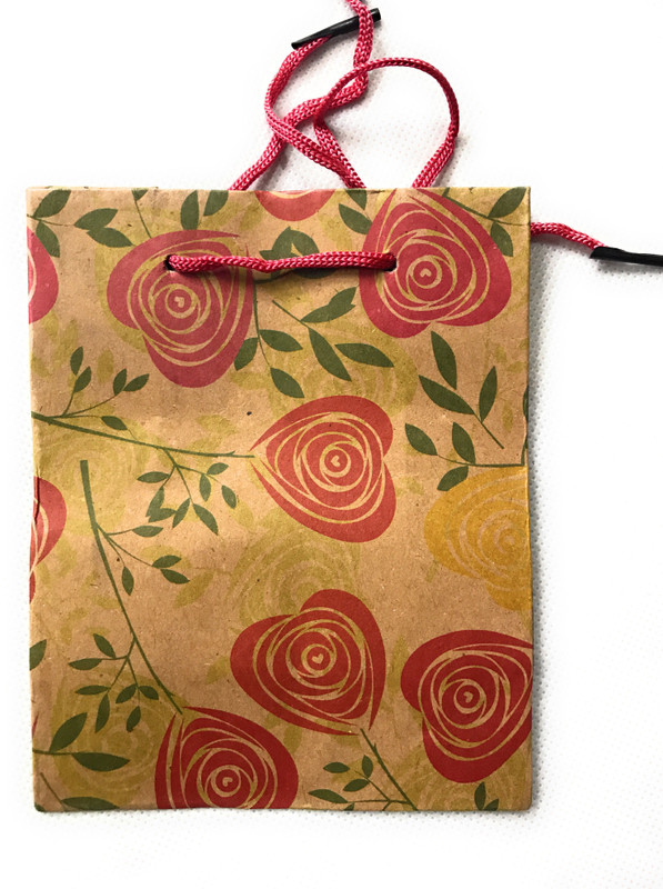 Map Gift Paper Bag (Pack of 25) Multipurpose Bag(Red, Brown, 6 inch)