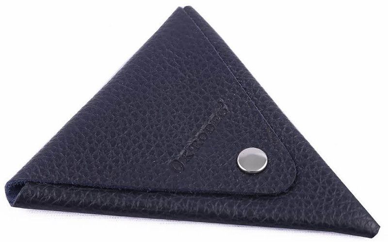 ox rodeo Leather Press Stud Headphone Pouch(BLUE)