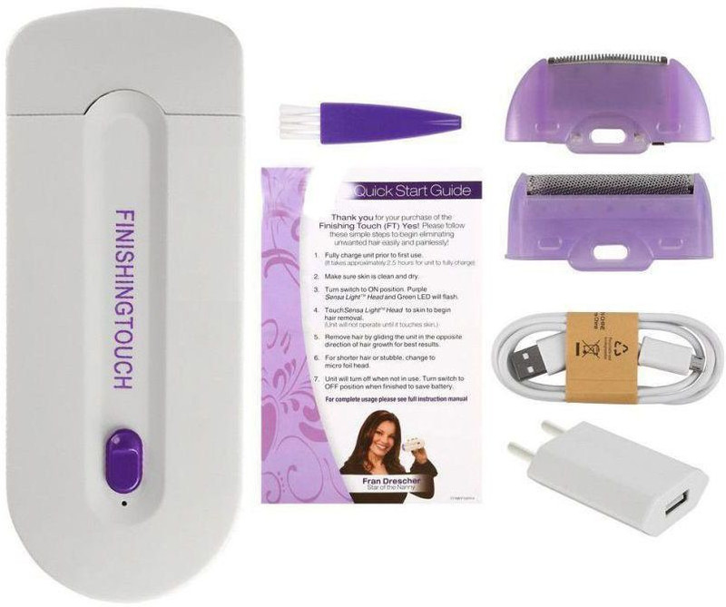 vennar YES FINISHING TOUCH LADIES HAIR REMOVER TRIMMER SHAVER USB CHARGER  Runtime: 100 min Trimmer for Women(White, Pink)