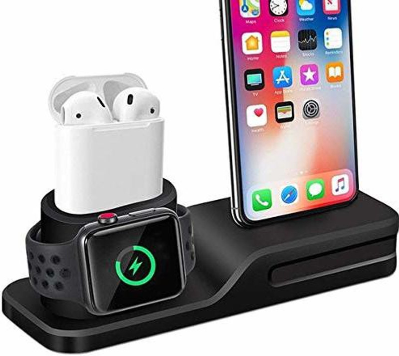 coverskart 3 IN 1 DOCK STAND dockstand3in1a Dock, Charging Dock(Black)
