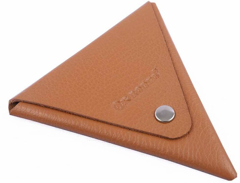 ox rodeo Leather Press Stud Headphone Pouch(TAN)