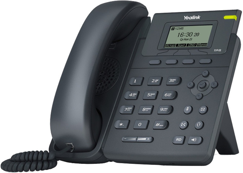Yealink SIP-T19E2 Non POE Corded Landline Phone(Black)