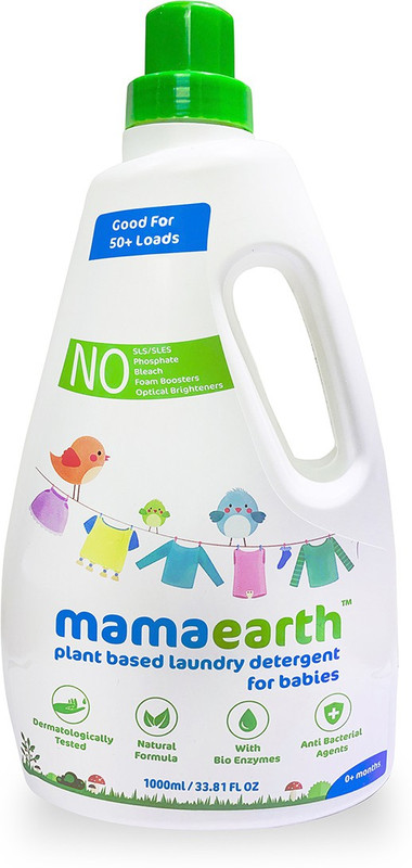 Mamaearth Plant Based Baby Laundry Liquid Detergent, with Bio-Enzymes and Neem Extracts, 1000ml Liquid Detergent(1000 ml)