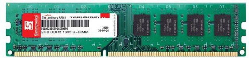 PIS RAM 1333 DDR3 2 GB PC SDRAM (DDR3 SDRAM)