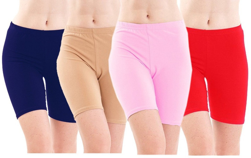 klugger Solid Women Multicolor Cycling Shorts