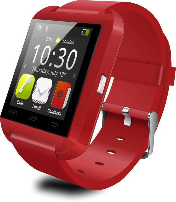 movile fone u8 Red Smartwatch Smartwatch(Red Strap Free Size)