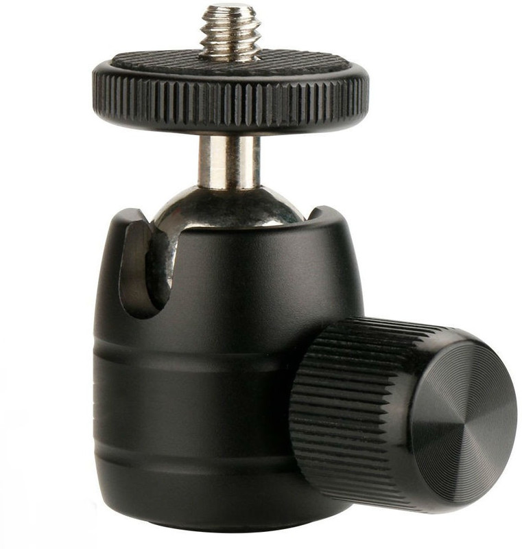 Zahuu Aluminium Mini Tripod Ball Head Tripod Ball Head(Black, Supports Up to 500 g)