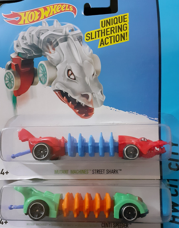 kanha toys HOT WHEELS Mutant STREET SHARK + CENTI SPEEDER Machine Vehicle ( Set Of 2)(Red, Green, Pack of: 2)
