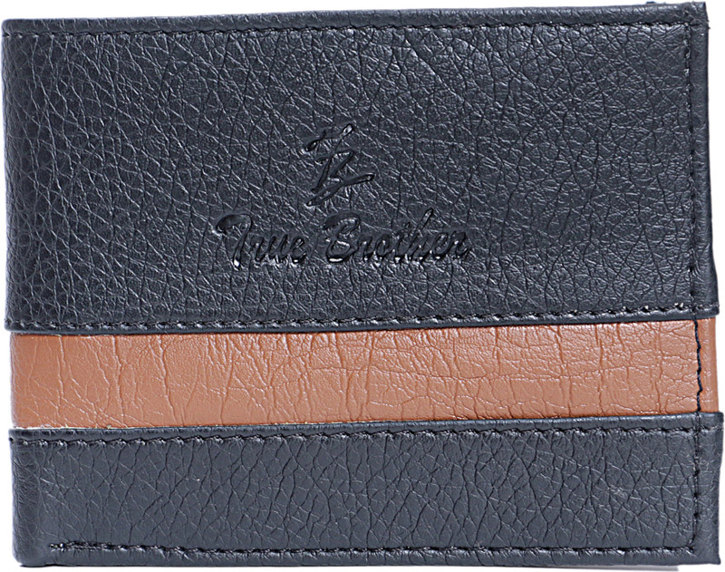 true brother Boys Casual Black, Brown Artificial Leather Wallet(3 Card Slots)