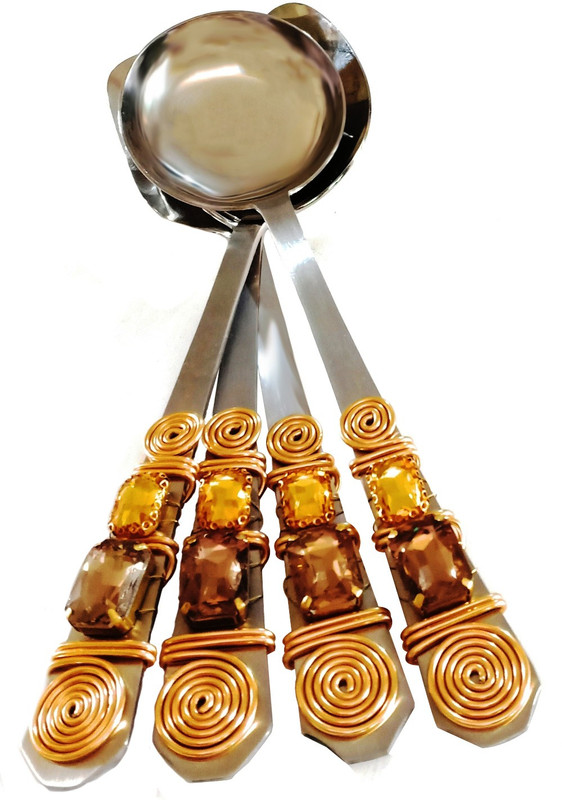 jewelkraft designs topaz Stainless Steel Cutlery Set(Pack of 4)