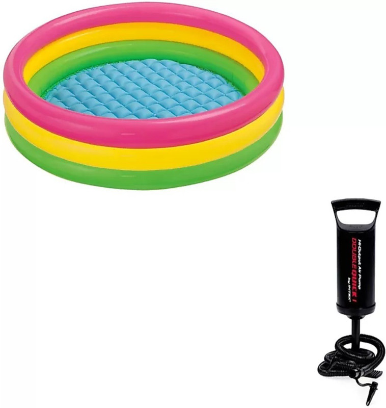zhomcollection Glow Baby 3 feet Kids Water Pool And Air pump Inflatable Swimming Pool(Multicolor)
