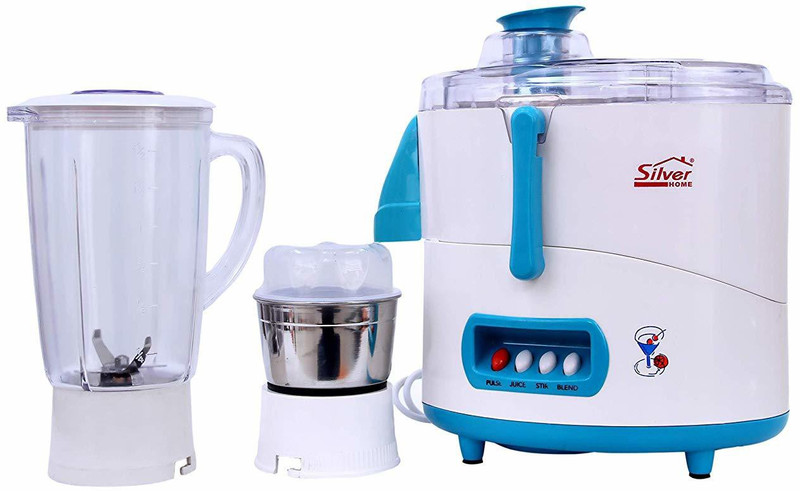 silver home ODDY1901 550 Juicer Mixer Grinder(White, Blue, 2 Jars)