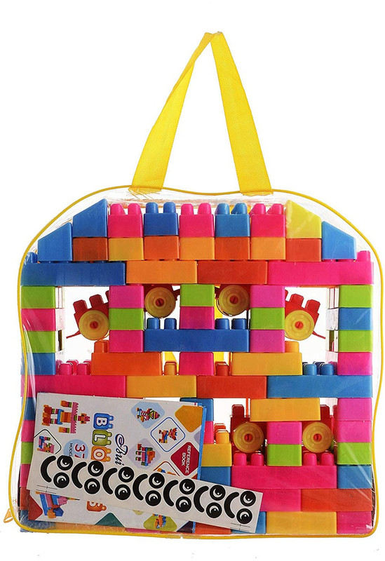 allmusic Plastic Building Blocks, 100PCS, Round Corner, Interlocking Connection, Child Building Toy Set(100 Pieces)