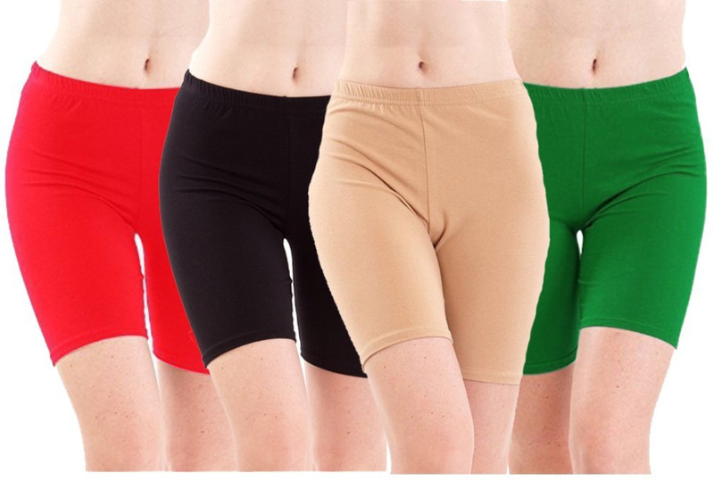 klugger Solid Women Multicolor Cycling Shorts