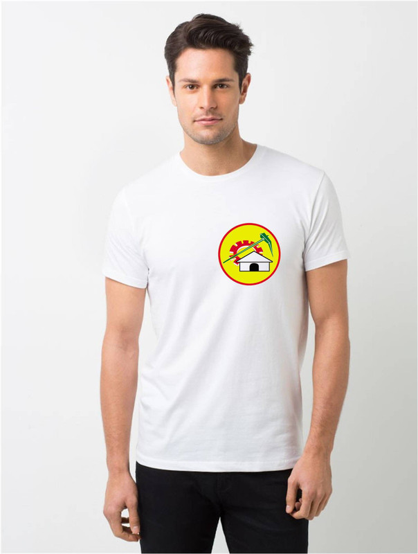 hamsa print world Printed Men Round Neck White T-Shirt