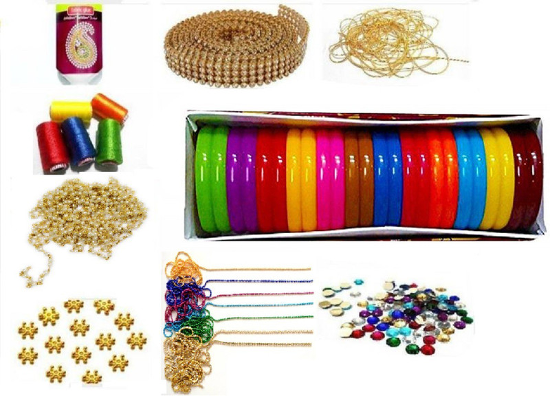 puffy Silk thread Bangle making fully loaded designing box size 2.6