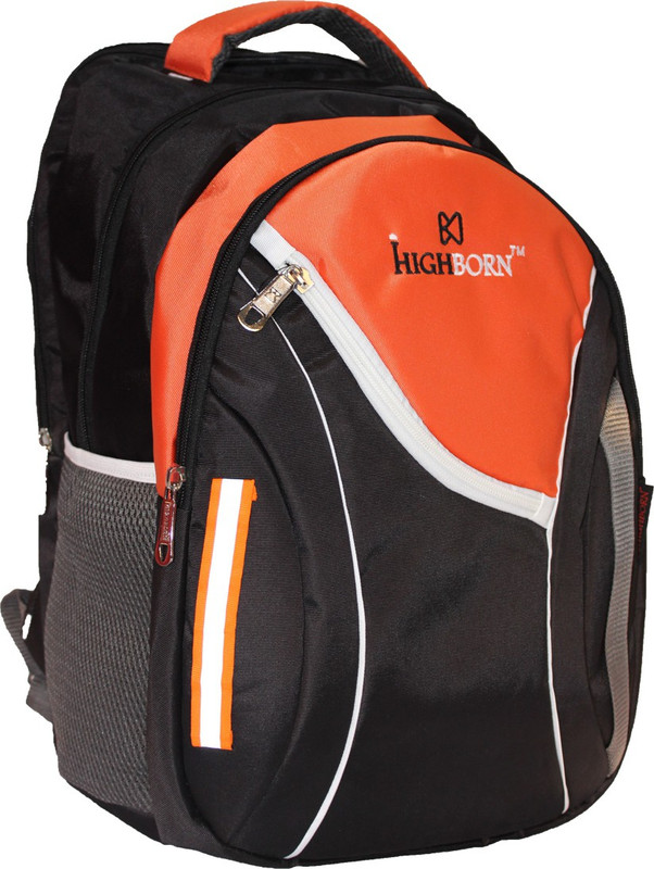 highbornbags college backpack 5253 15 L Backpack(Black, Orange)