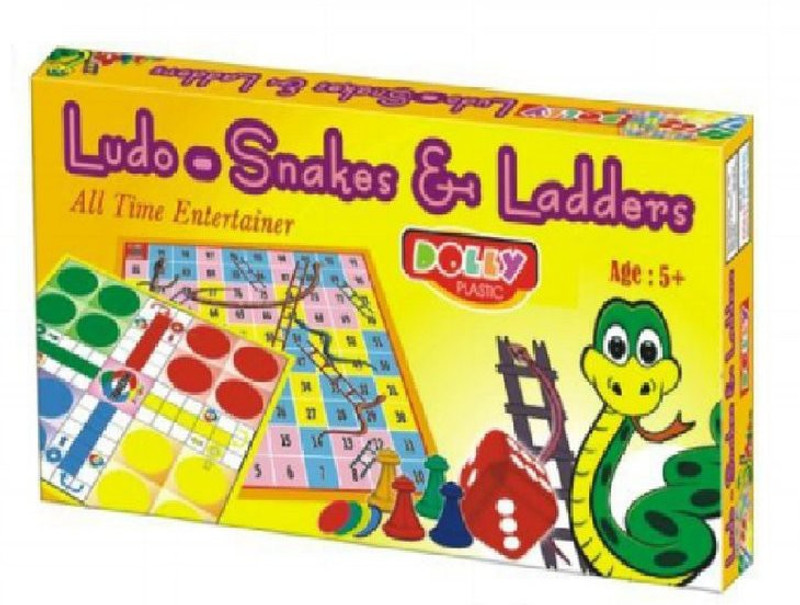 dolly Plastic Ludo-Snakes & Ladders- Multicolor Board Game