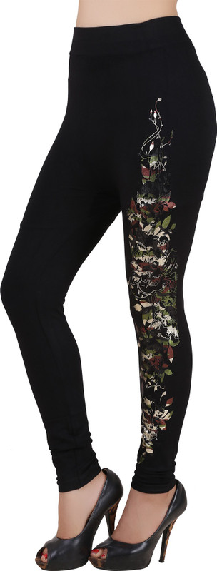 jackgar Churidar  Legging(Black, Printed)